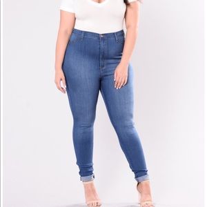 FASHION NOVA HIGH WAISTED SKINNY PLUS JEANS - 3x